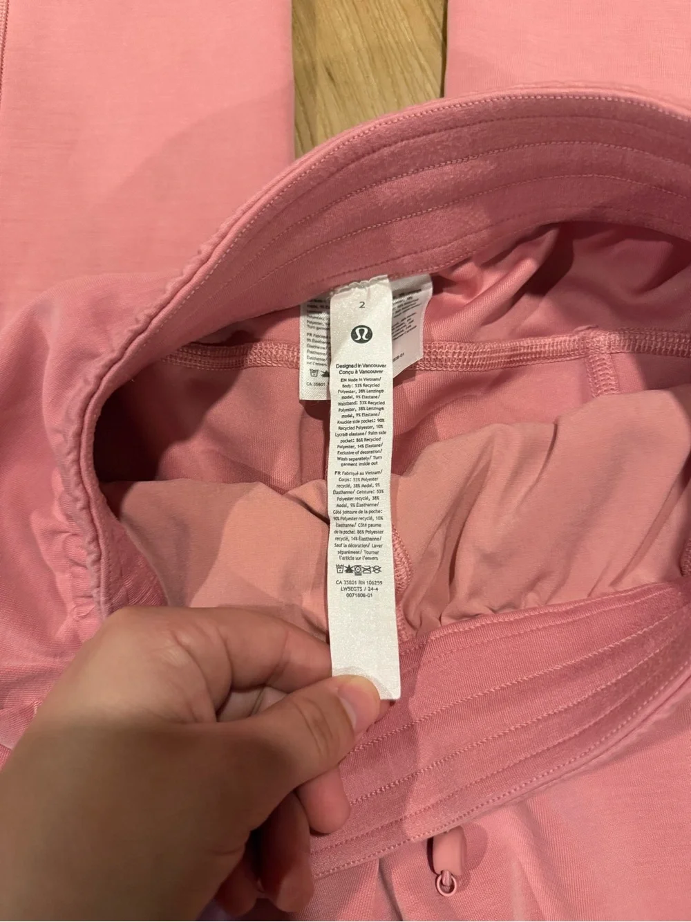 Lululemon softstreme high rise pants in pink size 2